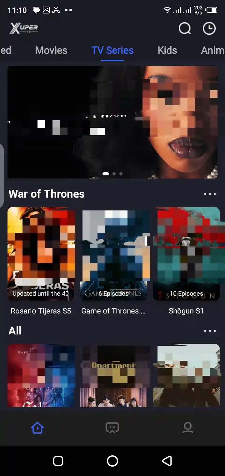 Super Hydra mobile viewing experience on a handheld device